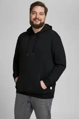 Wehkamp JACK & JONES PLUS SIZE hoodie JJEBASIC Plus Size zwart aanbieding