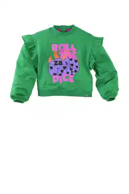 Wehkamp Z8 kids sweater Paloma met rushes groen aanbieding