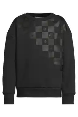 Wehkamp Coolcat fleece sweater met printopdruk Josh donkergrijs aanbieding