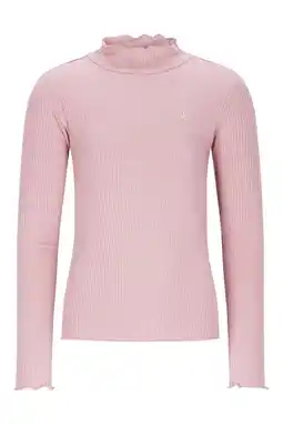 Wehkamp Like Flo longsleeve rib gebreid oudroze aanbieding