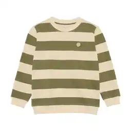 Wehkamp Noppies kids gestreepte sweater groen/beige aanbieding
