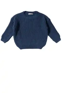 Wehkamp Your Wishes trui blauw grof gebreid aanbieding