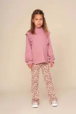 Wehkamp LEVV regular gebloemde casual broek roze aanbieding