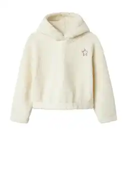 Wehkamp NAME IT KIDS teddy hoodie ecru aanbieding