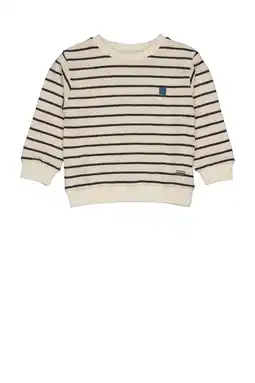 Wehkamp Quapi Mini gestreepte sweater grijs aanbieding
