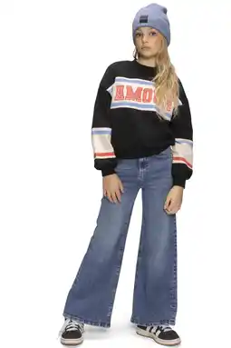 Wehkamp Retour Jeans wide leg jeans medium blue denim aanbieding