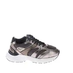 Wehkamp Hip leren sneakers zwart/champagne aanbieding