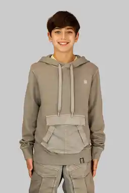 Wehkamp G-STAR hoodie grijsbruin aanbieding