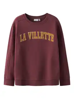 Wehkamp NAME IT KIDS sweater roodbruin aanbieding