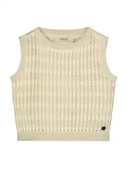 Wehkamp Like Flo spencer geel gebreid aanbieding