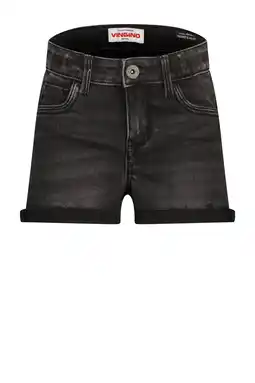 Wehkamp Vingino regular fit denim short dark grey vintage aanbieding