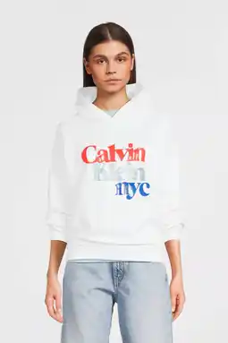 Wehkamp Calvin Klein hoodie wit aanbieding