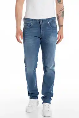 Wehkamp REPLAY GROVER straight leg jeans medium blue aanbieding