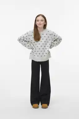 Wehkamp VERO MODA GIRL gebreide trui grijs melange aanbieding