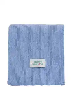 Wehkamp WE Fashion gebreide sjaal blauw aanbieding