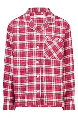 Wehkamp America Today pyjama shirt met rode geruite print aanbieding