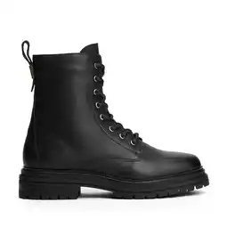 Wehkamp Tommy Hilfiger leren veterboots zwart aanbieding