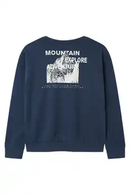 Wehkamp NAME IT KIDS sweater met backprint donkerblauw aanbieding