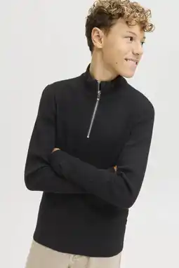 Wehkamp JACK & JONES JUNIOR trui zwart met kabels aanbieding