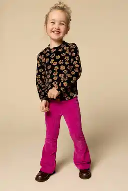 Wehkamp LOOXS little fluwelen longsleeve zwart aanbieding