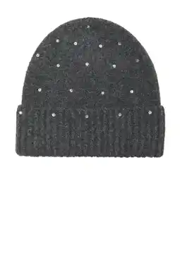 Wehkamp KIDS ONLY GIRL muts met parels donkergrijs melange aanbieding