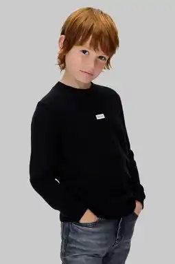 Wehkamp Calvin Klein trui zwart fijn gebreid aanbieding