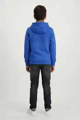 Wehkamp Cars hoodie met backprint blauw aanbieding