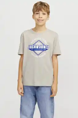 Wehkamp JACK & JONES JUNIOR T-shirt JJELOGO met logo beige aanbieding