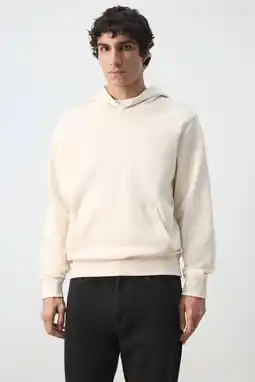 Wehkamp Mango Man hoodie ecru aanbieding