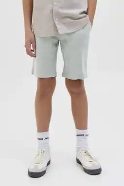 Wehkamp JACK & JONES JUNIOR chino short lichtgroen aanbieding