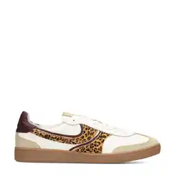 Wehkamp Haboob Polaro leren sneakers wit/panter aanbieding