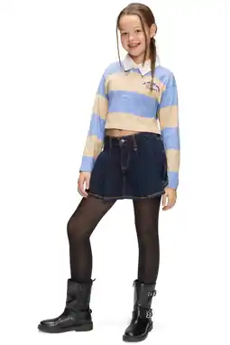 Wehkamp Retour Jeans gestreepte polo lichtblauw aanbieding
