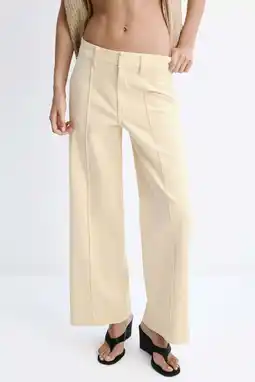 Wehkamp Mango wide leg jeans - geel aanbieding