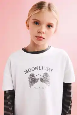 Wehkamp Mango Kids T-shirt wit aanbieding