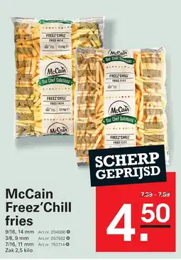 Sligro McCain Freez'Chill fries aanbieding