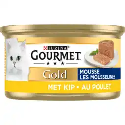Jumbo Gourmet Gold Mousse Kattenvoer natvoer met Kip 85g aanbieding