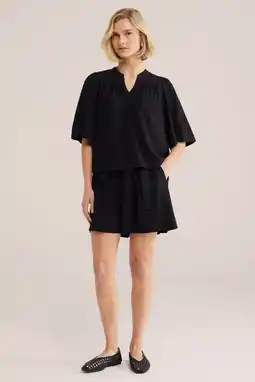 Wehkamp WE Fashion wide leg regularwaist casual short zwart aanbieding