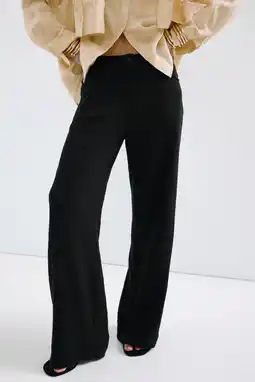 Wehkamp Mango straight regularwaist broek zwart aanbieding