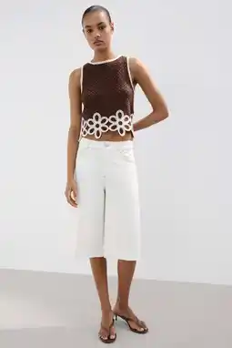 Wehkamp Mango top crochet bruin aanbieding