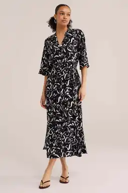 Wehkamp WE Fashion midi jurk zwart aanbieding