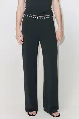 Wehkamp Mango straight regularwaist broek antraciet aanbieding