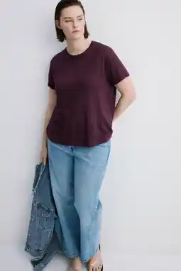 Wehkamp Mango T-shirt donkerpaars aanbieding