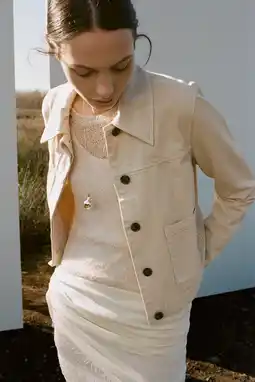 Wehkamp Mango spijkerjas beige aanbieding