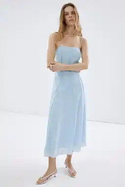 Wehkamp Mango zomerjurk lichtblauw aanbieding