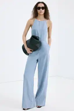 Wehkamp Mango jumpsuit light blue denim aanbieding