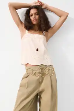 Wehkamp Mango top broderie zalm aanbieding