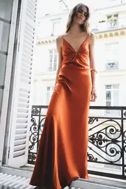 Wehkamp Mango maxi jurk - oranje aanbieding