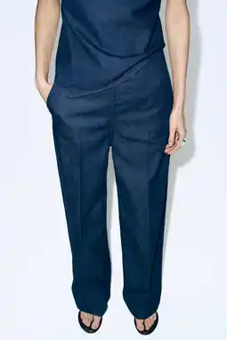 Wehkamp Mango wide leg regularwaist broek dark blue denim aanbieding