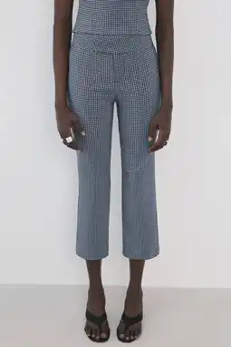 Wehkamp Mango cropped geruite broek blauw aanbieding
