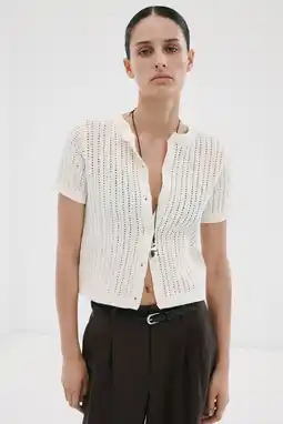 Wehkamp Mango gebreid vest crème aanbieding